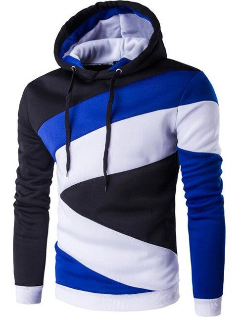2017 Hoodies Mens Male Hip Hop Male Brand Hoodie Color Stitching Sweatshirt Suit Men Slim Fit Men Hoody XXL E5RV