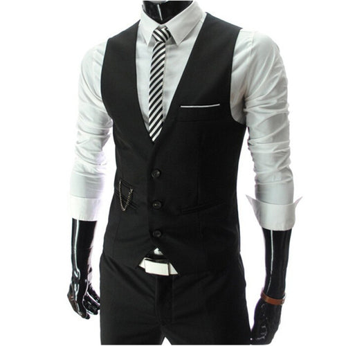 2017 New Arrival Dress Vests For Men Slim Fit Mens Suit Vest Male Waistcoat Gilet Homme Casual Sleeveless Formal Business Jacket