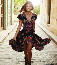 Ethnic new 2016 Fashion Women Maxi print dress long high quality Summer Beach Chiffon Party Dresse style cheap vestidos de festa
