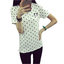Women Dress Summer New Fashion Female T-shirt Korean Sweet Cartoon Cat Printed Ladies Short Sleeve Tops Factory Outlets