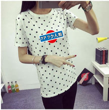 Women Dress Summer New Fashion Female T-shirt Korean Sweet Cartoon Cat Printed Ladies Short Sleeve Tops Factory Outlets