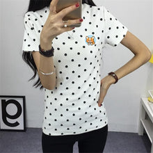 Women Dress Summer New Fashion Female T-shirt Korean Sweet Cartoon Cat Printed Ladies Short Sleeve Tops Factory Outlets