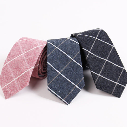 Mantieqingway Men's Suit Tie Classic Men's Plaid Necktie Formal Wear Business Bowknots Ties Male Cotton Skinny Slim Ties Cravat